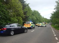 Pedestrian taken to Nevill Hall after road collision