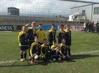 Llanfoist lift the cup at Rodney Parade