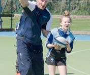 Pupils get tips from rugby star