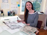 Tenby illustrator’s colouring book roars to the top