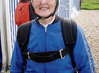 Skydiver Margaret, aged 74, raises £1,800 for church