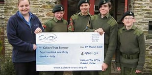 Holsworthy Cadets support Calvert Trust