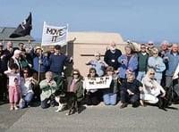 Protesters gather at the ‘inappropriate’ location of Widemouth electricity sub station