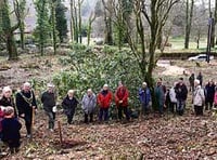 Tree planting event at the Forgotten Garden of Lewtrenchard