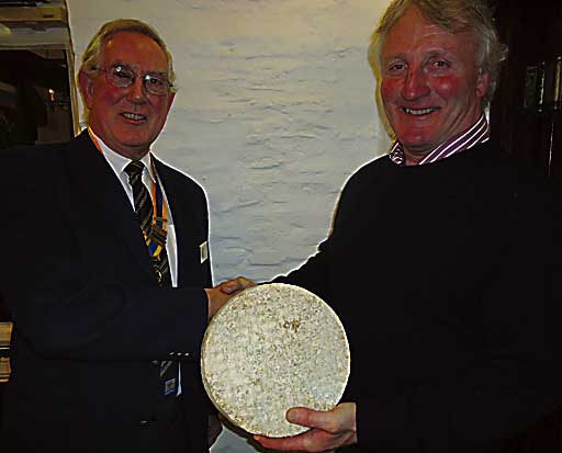 Champion world cheese award winner at Launceston Rotary Club meeting