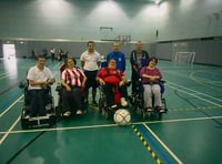 Residents try for wheelchair football