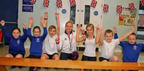 Olympic diver Sarah Barrow visits Windmill Hill Academy in Launceston