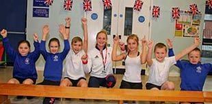 Olympic diver Sarah Barrow visits Windmill Hill Academy in Launceston