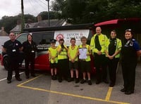 Pupils speak to drivers about their actions during speed awareness day