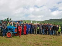 Supporters come from far and wide for tractor run