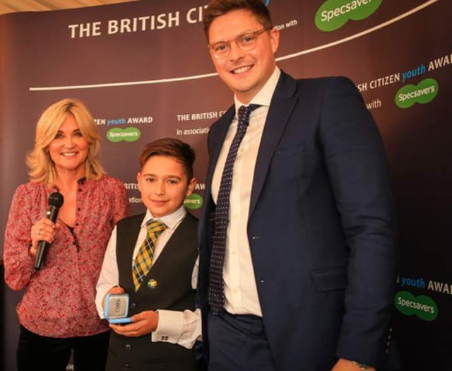 Jago, 11, receives The British Citizen Youth Award