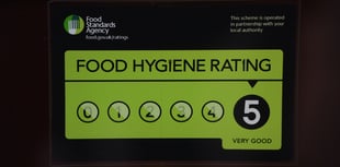 Food hygiene ratings given to 10 Cornwall establishments