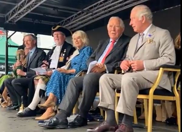 Prince Charles and Camilla. Duke of Cornwall and Duchess of Cornwall. In Launceston for 70th anniversary tour. 19/07/2022