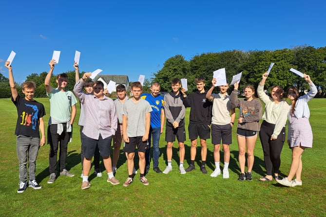 Shebbear College pupils celebrate GCSE results.jpg