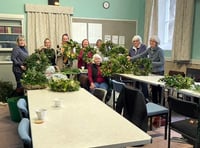 Wreath making at Werrington Ladies Circle