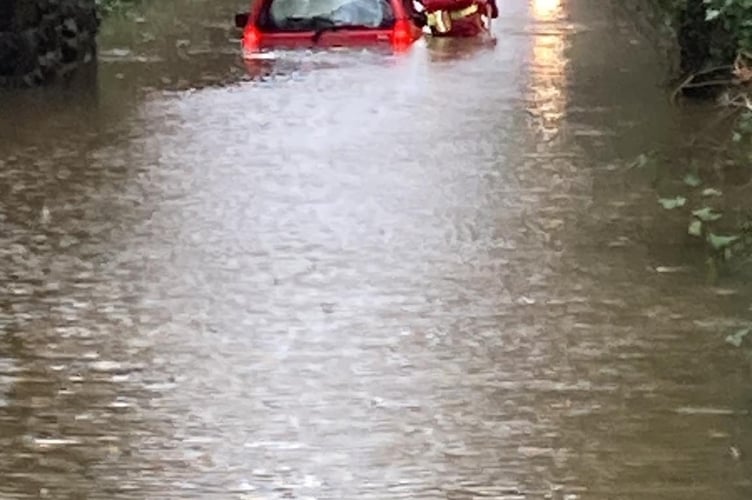 Flooding between Hatherleigh and Holsworthy 