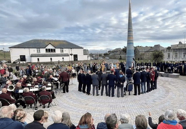 The band  were pleased to support Bude-Stratton Town Council playing for the late Queen Elizabeth’s Platinum Jubilee