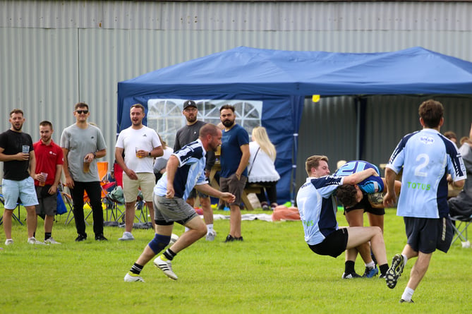 Action from the rugby tournament held at Bodmin Rugby Club on Saturday to raise money towards MIKES Trust