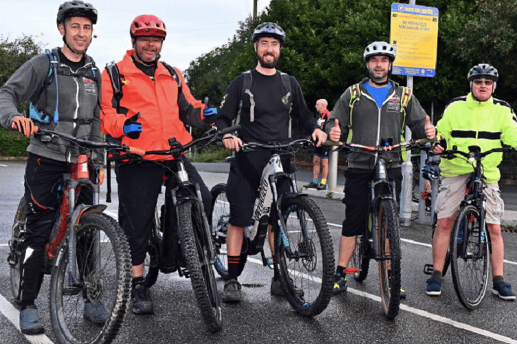 Ready for the off are Daniel, Alastair, Will, Chris and Ken of St Austell