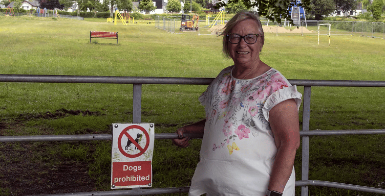 MP Sheryll Murray at the Launceston Road Recreation Ground in Callington