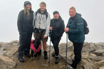 Bude adventurers brave storm to climb Snowdon for charity