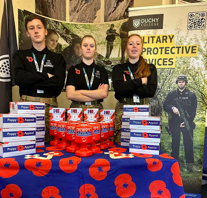 Duchy students lead Callington's Poppy Appeal