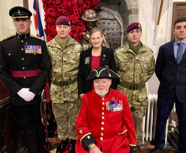 Poppies fell from the rafters at Kilkhampton Festival of Remembrance