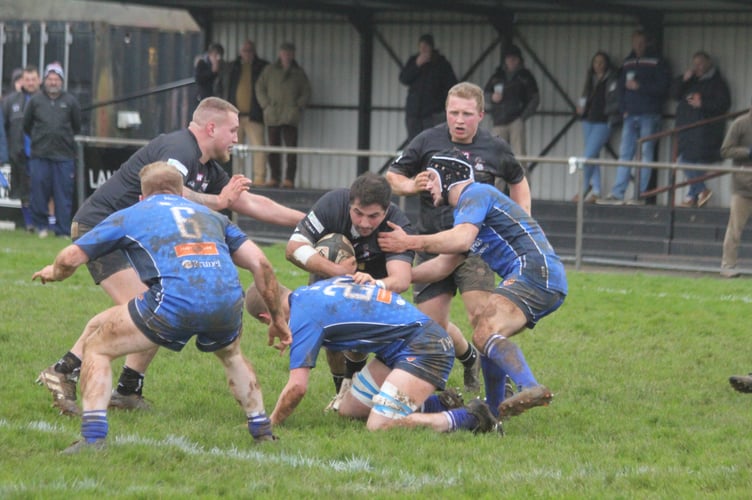 Launceston hooker Levent Bulut in action against Weston-super-Mare on Saturday. Picture: Paul Hamlyn