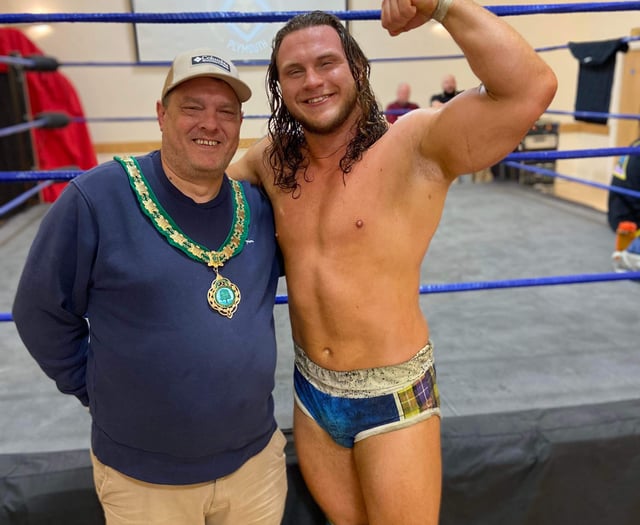 Animated crowd for charity wrestling event 