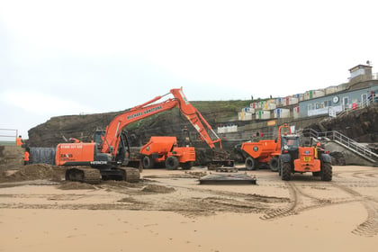 Watch as diggers move into Bude Sea Pool ahead of essential work
