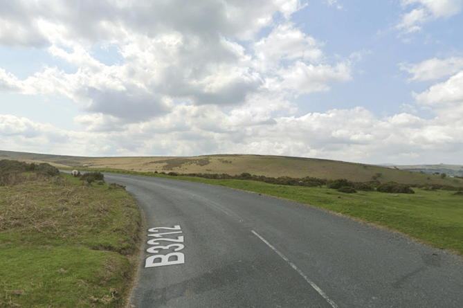 A road traffic collision involving a bicycle on the B3212 on Shapley Common, near North Bovey