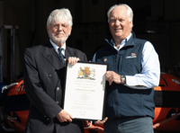 Bude RNLI volunteer recognised for 47 years service 