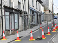 Main town through road remains closed after partial building collapse