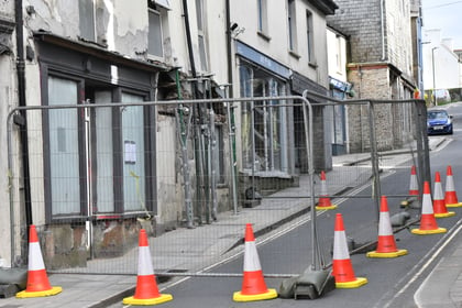 Main town through road remains closed after partial building collapse