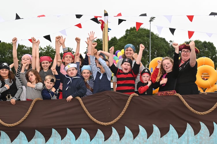 The St Mabyn CP School with "Pirates of the Curry Bean"