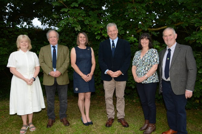 Holsworthy & Stratton Agricultural Show committee treasurer Mrs Angela Blackman, showground director Mr John Medland, chairperson Mrs Sarah Bearns, president Mr Mike Dart, secretary Mrs Fiona Cleave, showground director Mr Martyn Mill. (Not pictured, vice-chair Mr Ian Rolinson)