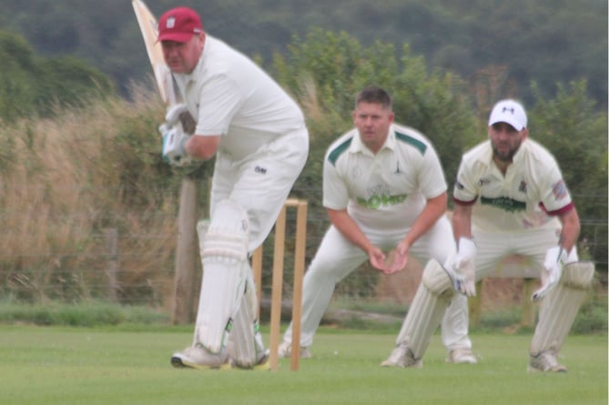 Werrington Thirds batsman Paul Miller prepares to play a delivery against Callington Thirds on Saturday at Ladycross. Picture: Paul Hamlyn