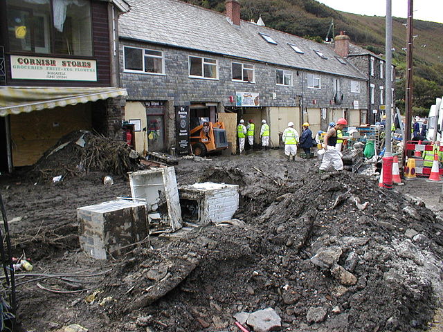 The flooding destroyed much of the town, leaving some of it looking unrecognisable 