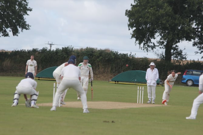 Launceston's Olivia Jones bowls on her way to 3-17 against visiting Duloe on Saturday. Picture: Paul Hamlyn