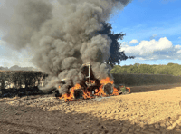 Launceston and Holsworthy fire crews tackle tractor blaze 