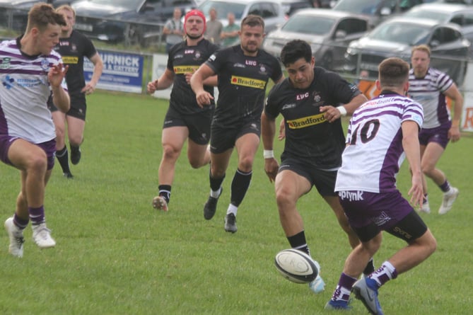 Launceston full-back Jose Luis Juarez, pictured in action against Exmouth on September 21, is back in the team for tomorrow’s clash with Marlborough. Picture: Paul Hamlyn