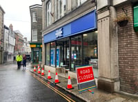 Pavement outside bank closed due to safety concerns