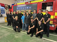 Bude fire station donate to worthy local cause