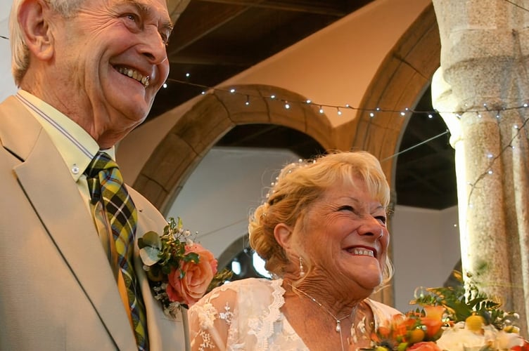  Chris say 'we do'  aged 75 and 85 at their Callington wedding.