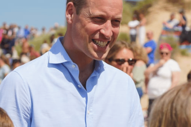 Prince William during his visit to Newquay earlier this year