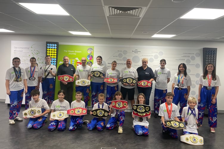 Members of Byrne Black Belt Academy who represented England at the World Championships