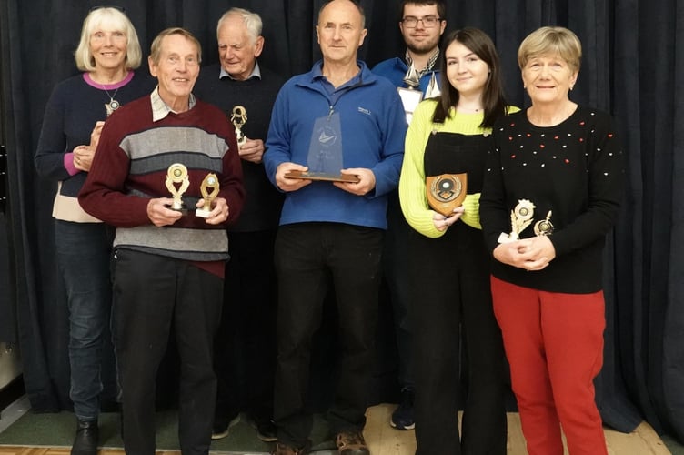 Upper Tamar Lake Sailing Club presentation winners.