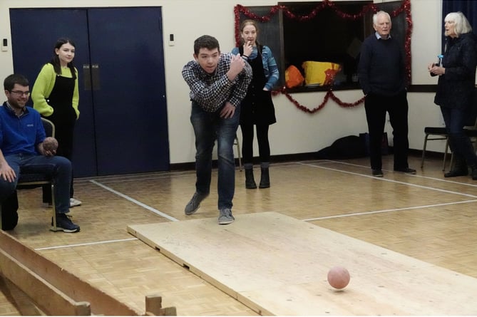 A game of skittles, which was won by Nathan Pollard, was enjoyed by members. Picture: Mandy Pollard