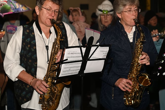 Some festive tunes being played on the Saxophone (Picture: Adrian Jasper)