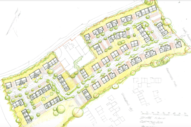 The proposed layout of the land near to Kestle Close, Launceston (Picture: Cornwall Council)